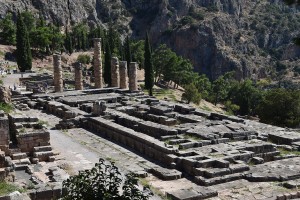 The monumental temple dedicated to Apollo and where the oracles have been received