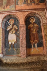 Byzantine fresco in a cave church