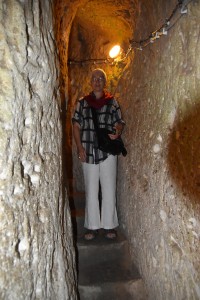 Underground City Derinkuyu: multiple Levels connected through narrow tunnels 