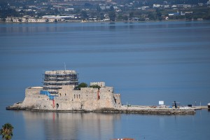 Venitian fortress Burdzi in fron of Nafplio