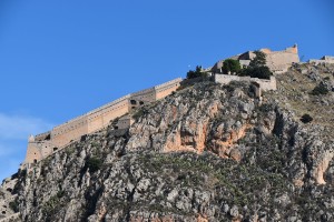 The fortress of Palamadi high above Nafplio