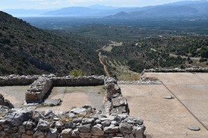 The place ground in Mycanae with a spectacular view to the plane of Argos and Nafplo